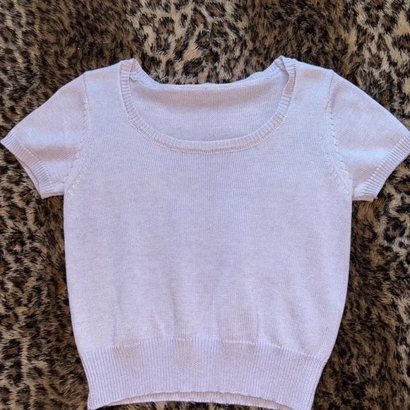 Tops - Light Purple Short Sleeve Knit Top